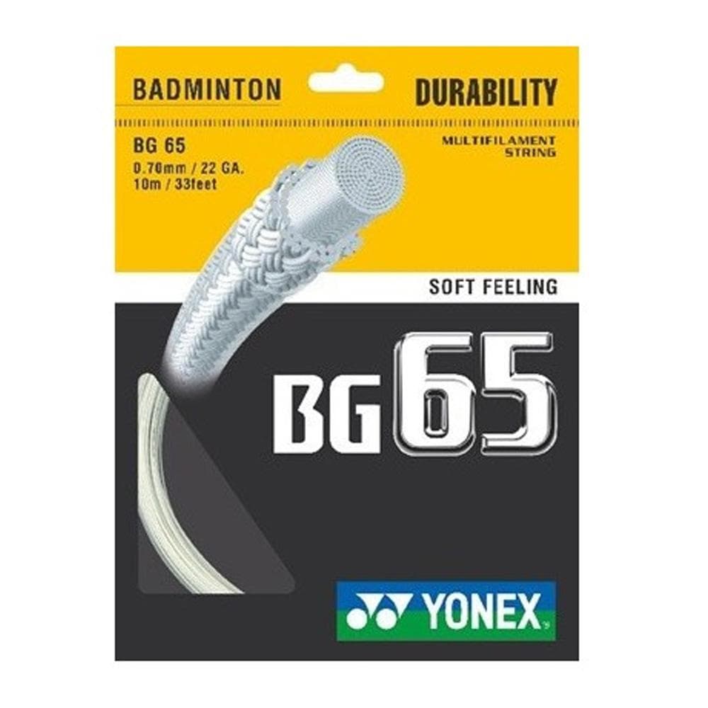 Cordage de badminton Bg 65 Jauge Blanc 1