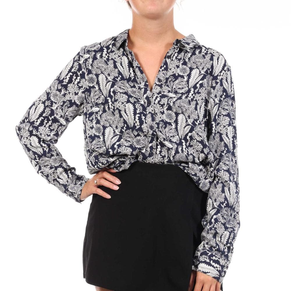 Chemise Marine/Blanc Femme TBS ESINACHE 1