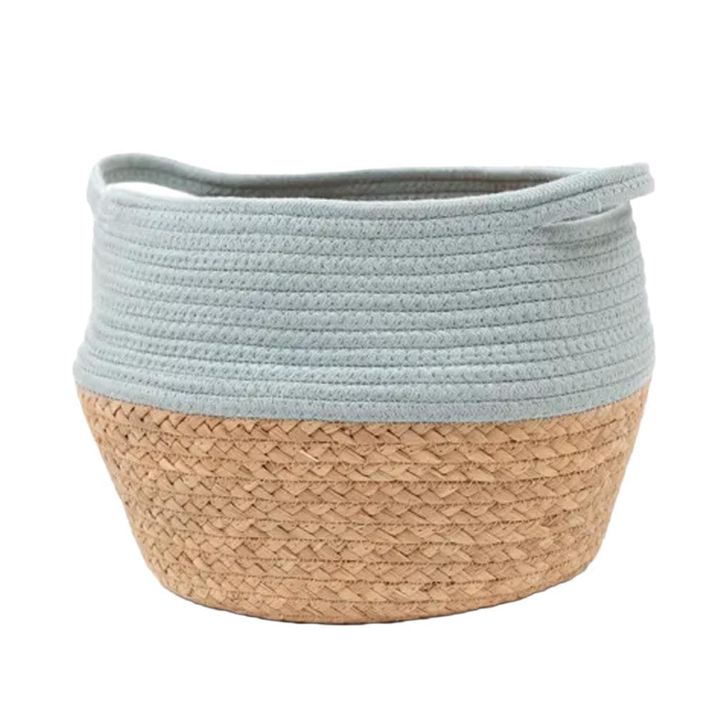 Panier Turquoise/Paille Atmosphera Céladon 1