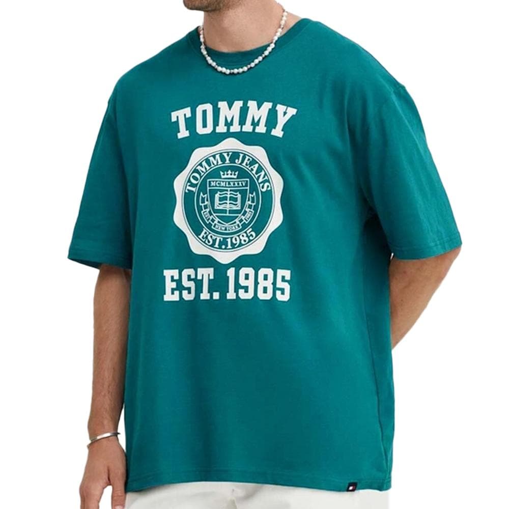 T-shirt Bleu Homme Tommy Hilfiger Crest Varsit 1