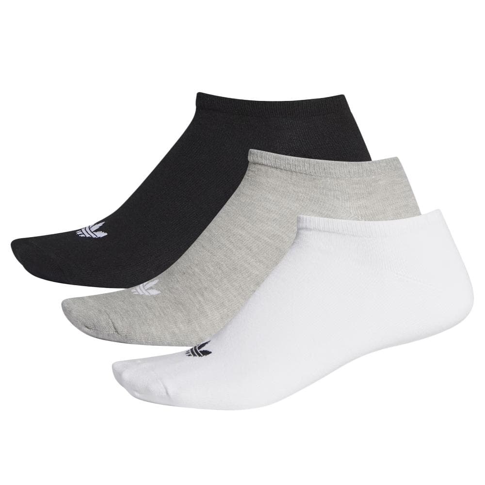 X3 Paires de Chaussettes Gris/Blanc/Noir Adidas Trefoil Liner 1