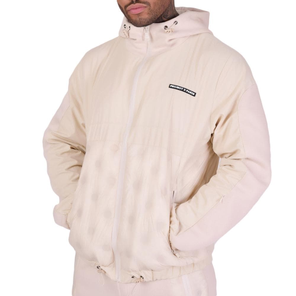 Veste à Capuche Écru Homme Project X Paris Matelassage 1