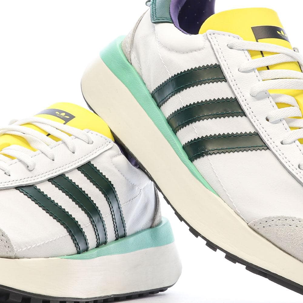 Baskets Blanches/Jaune Homme Adidas Country 7