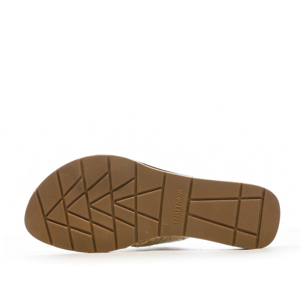 Claquettes Croisées Dorées Femme Chattawak Brana 5