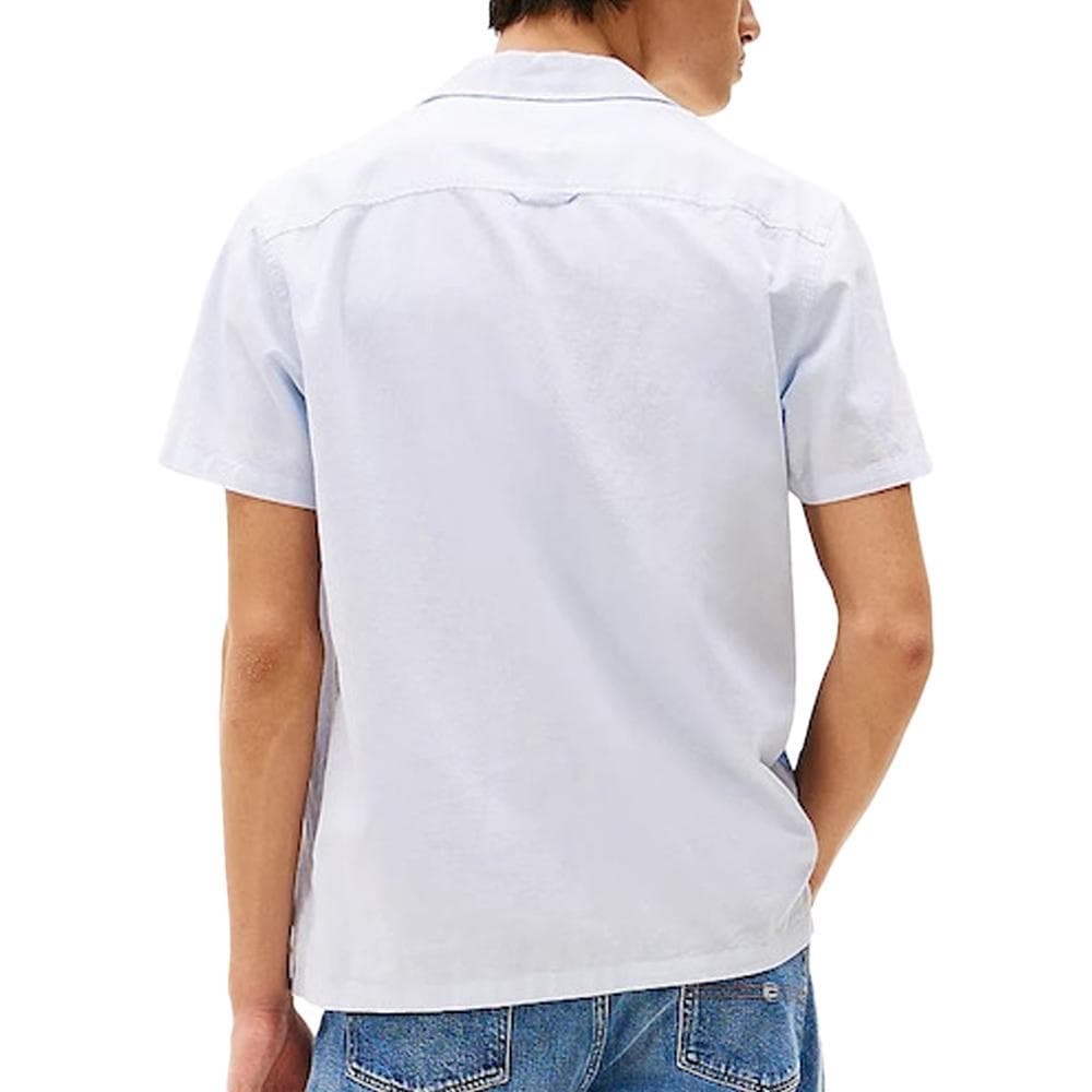 Chemisette Bleu Clair Homme Tommy Hilfiger Linen Blend Camp-aruba 2