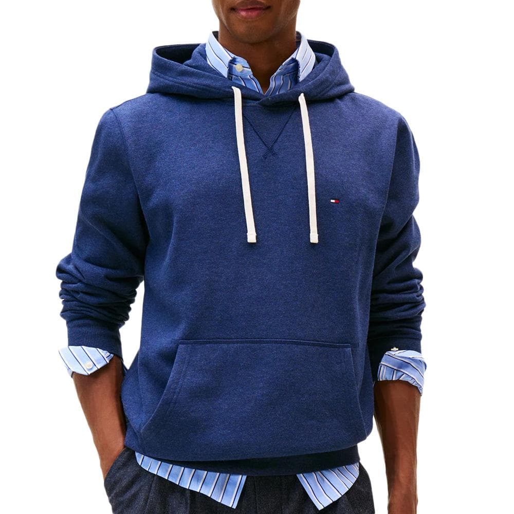 Sweat à Capuche Bleu Foncé Homme Tommy Hilfiger Seasonal Fleece 1