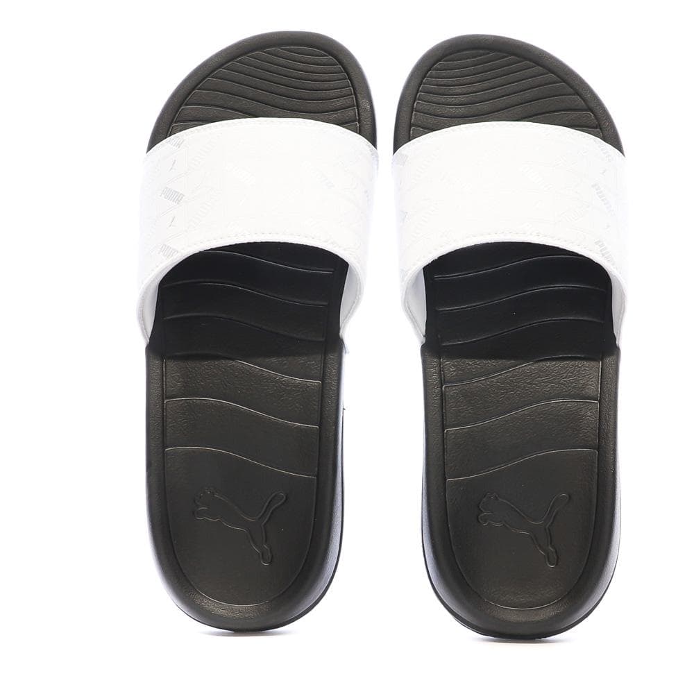 Claquettes Blanche/Noire Homme Puma Popcat 20 3