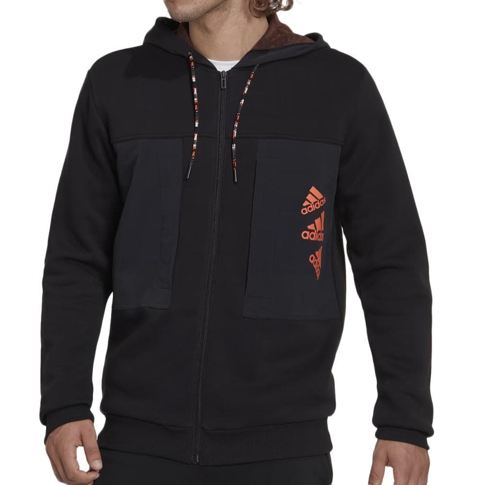 Sweat Zippé Noir Homme Adidas HL93 1