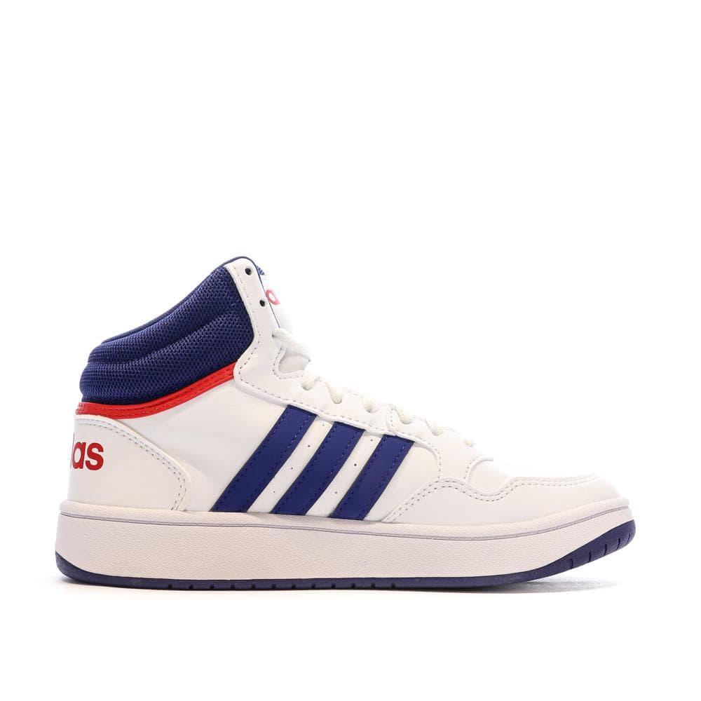 Baskets Blanche/Marine Garçon Adidas Hoops 3.0 2