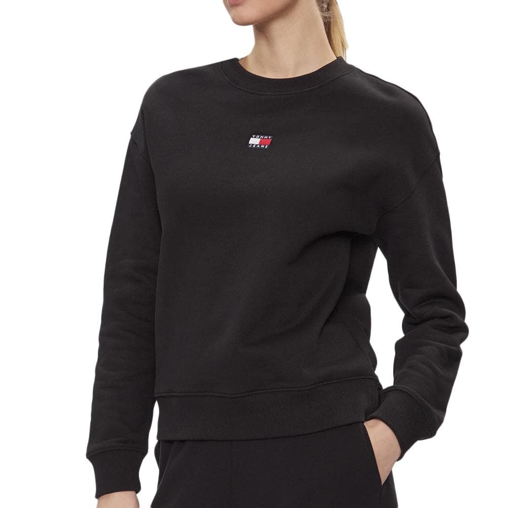 Sweat Noir Femme Tommy Hilfiger Badge Crew 1
