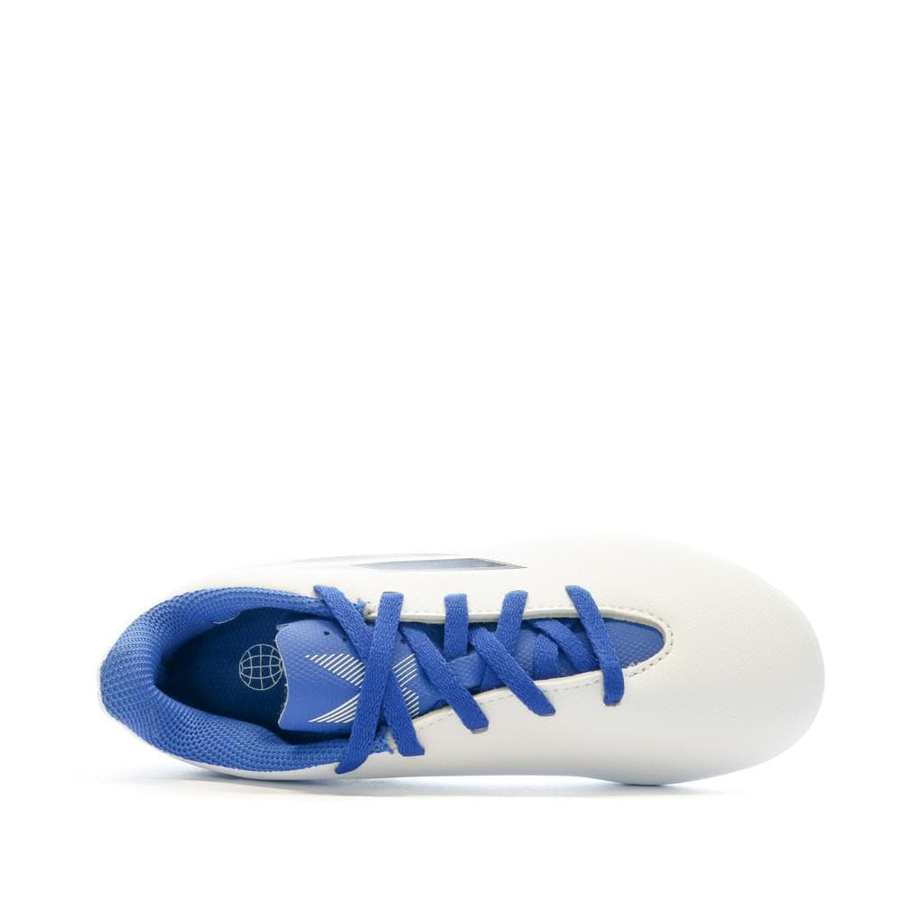Chaussures de football Blanche/Bleu Garçon Adidas X Speedflow.4 Fxg J 4