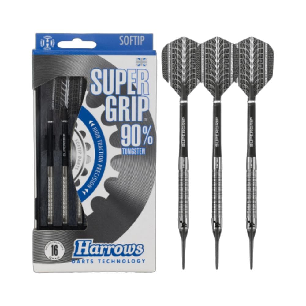 X3 Fléchettes Noir/Gris Harrows Supergrip Nylon 16gr 1