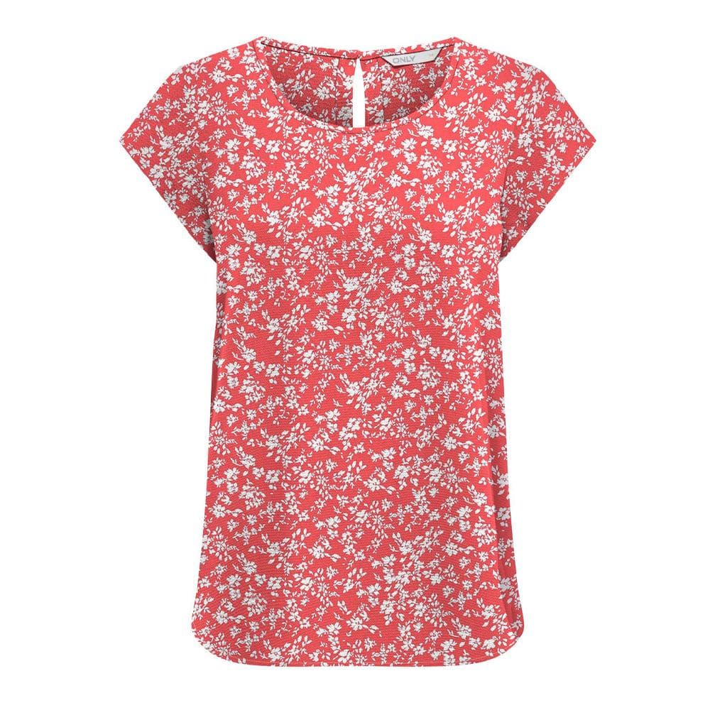 Top Rose/Blanc à motifs Femme Only Nova 1