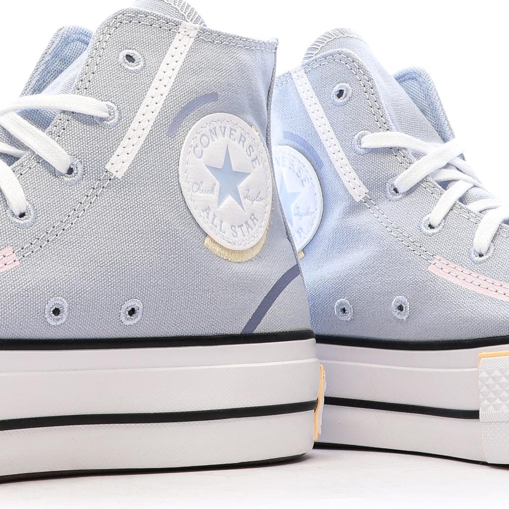 Baskets Bleu Clair Femme Converse Chuck Taylor All Star Lift 7