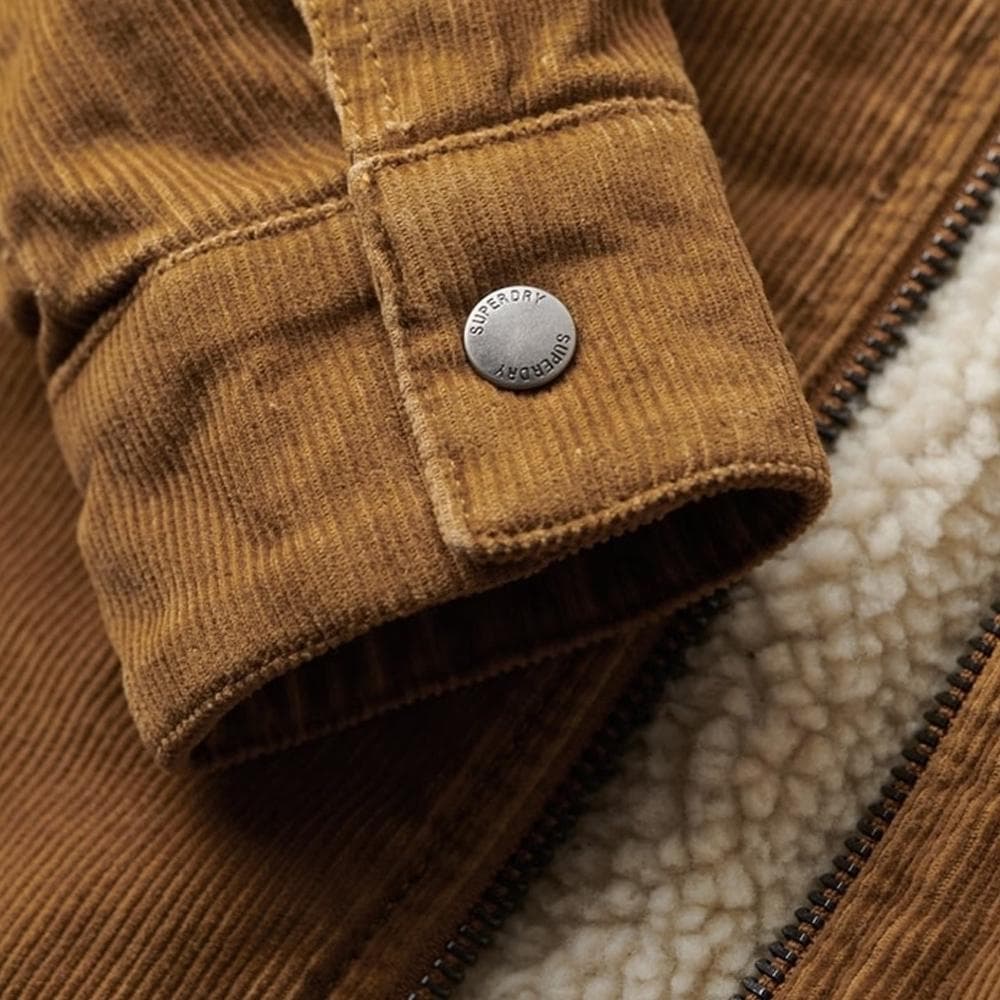 Veste Camel Femme Superdry Cord Lined Cropped 3