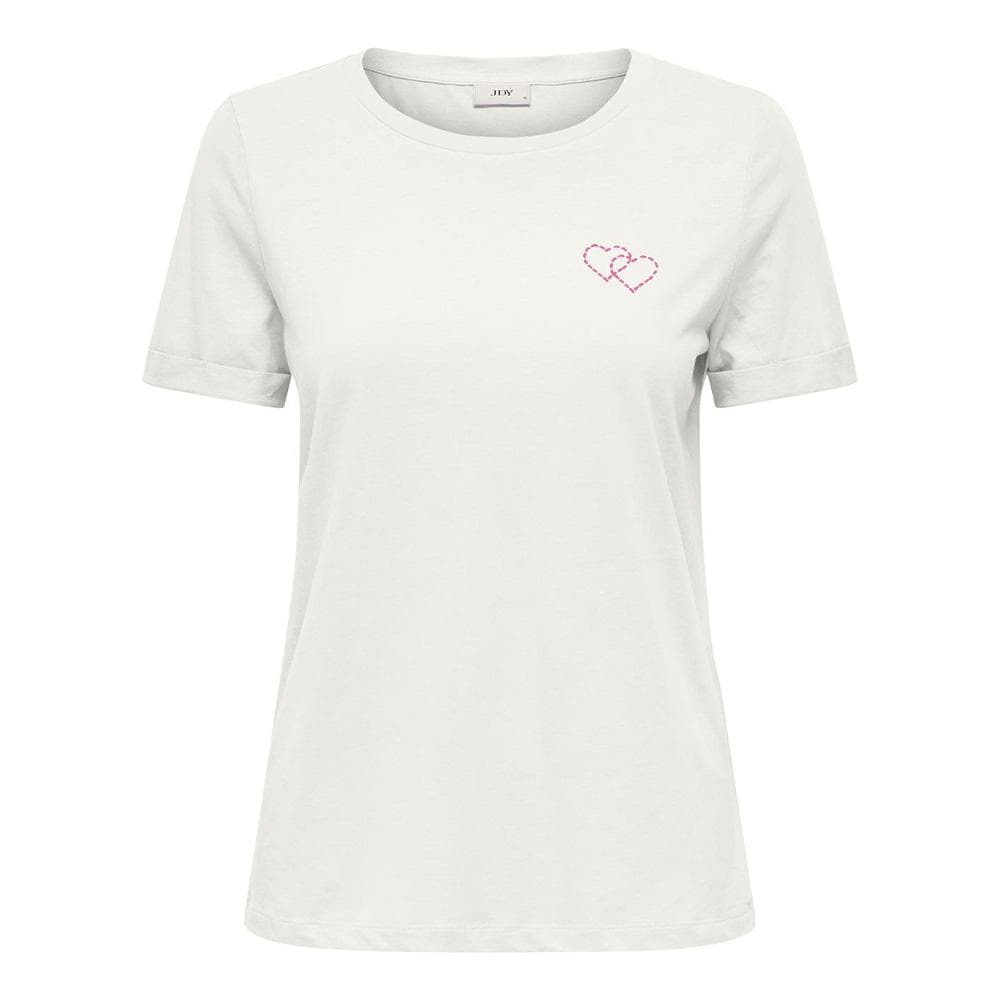 T-shirt Ecru/Rose Femme JDY Kitty 1
