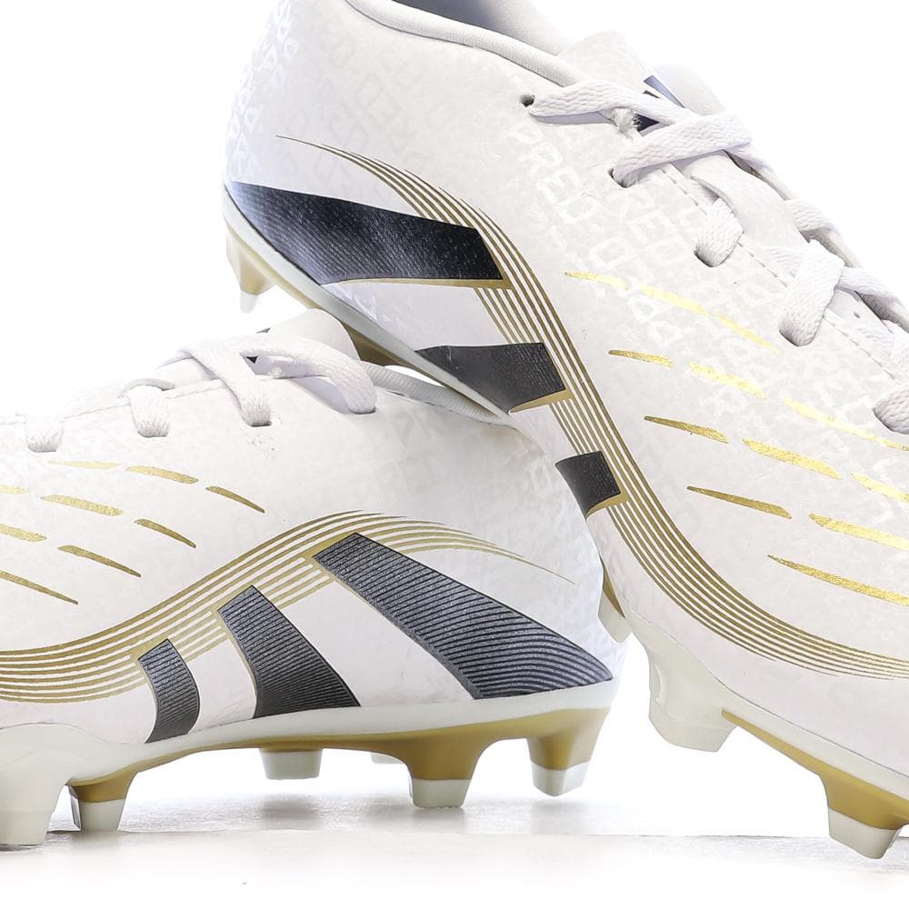 Chaussures de Foot Blanc/Doré Enfant Adidas Predator Club FG/MG J 7