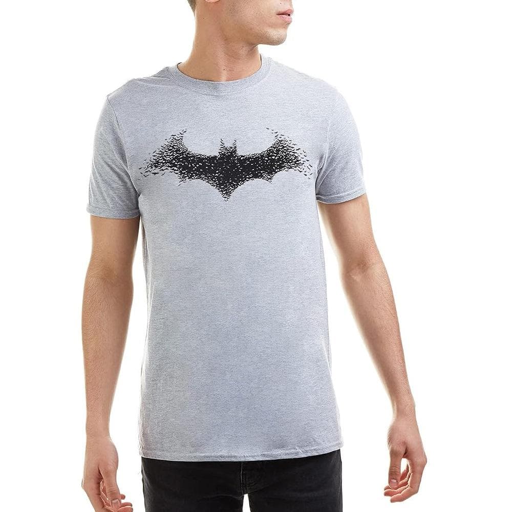 T-Shirt Gris Homme Dc Comics Bat Logo Mens 1