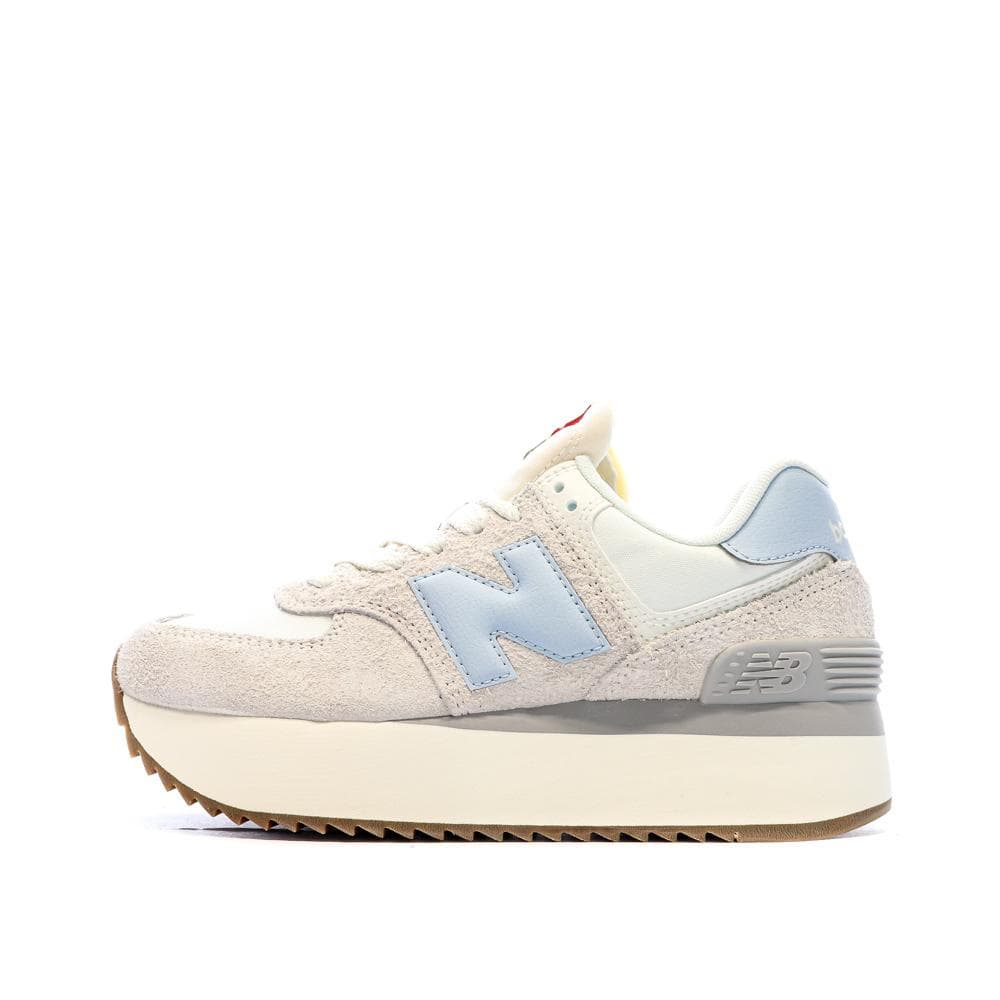 Baskets Compensé Beige/Bleu Femme New Balance 574 1
