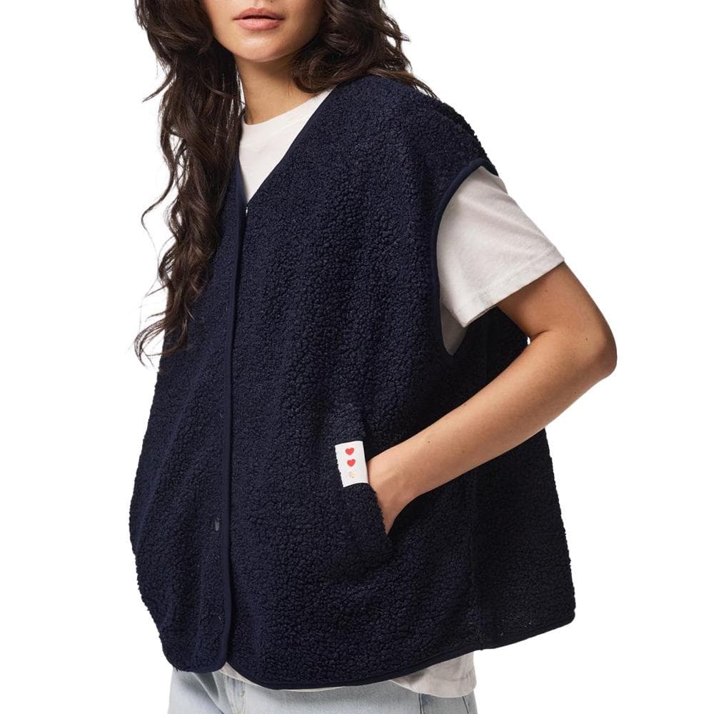 Gilet sans manche Marine Femme Pieces Katty 1