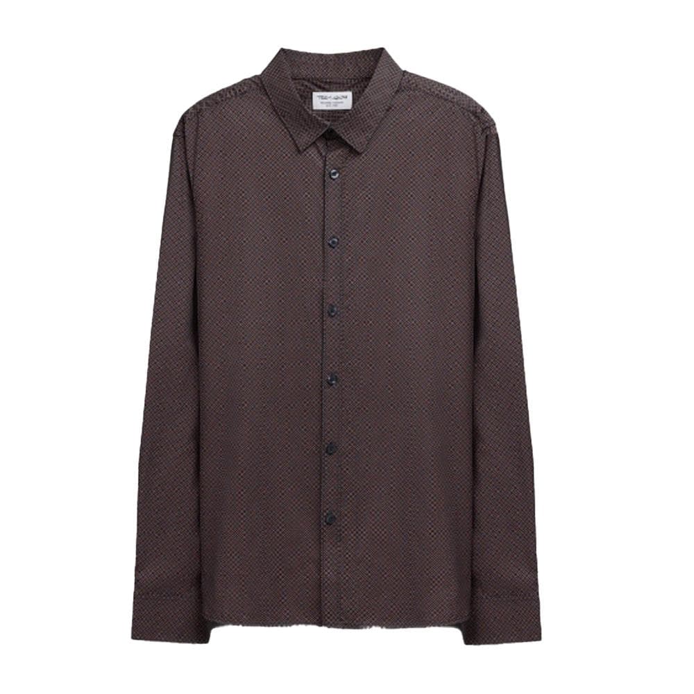 Chemise Marron Homme Teddy Smith Carton Strectch 1