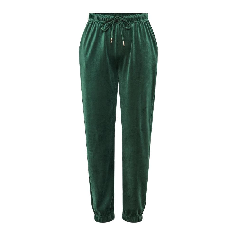 Jogging Velours Vert Femme Pieces Pcsilli 1