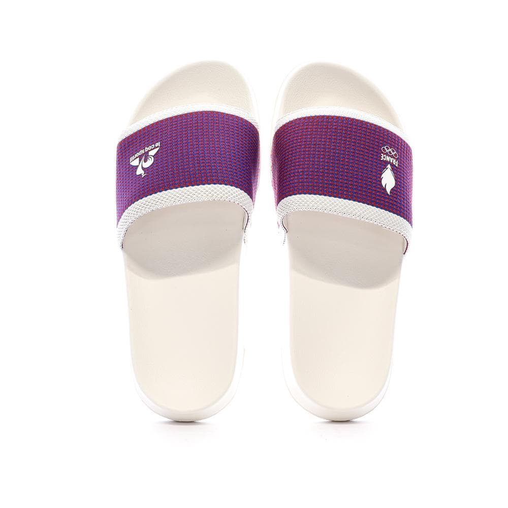 Claquettes Blanches/Bleu/Rouge Mixte Le Coq Sportif Slide 3