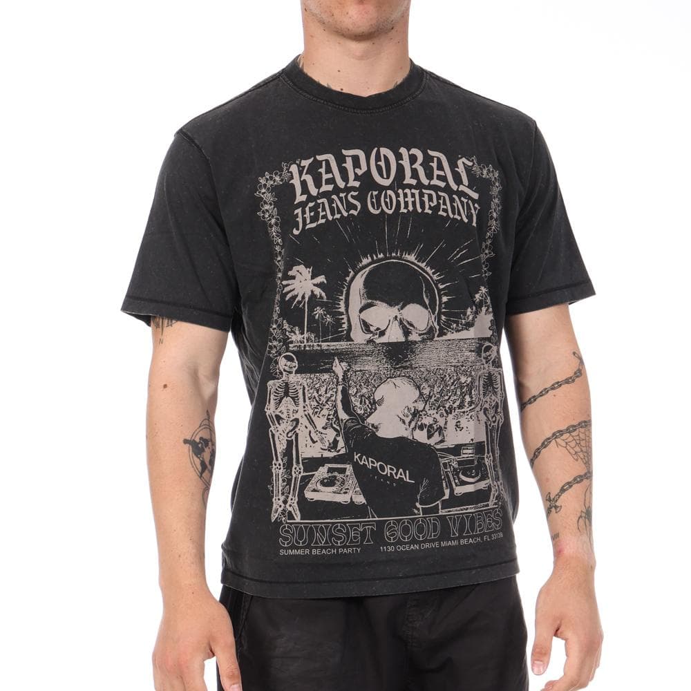 T-shirt Noir Homme Kaporal Tod 1