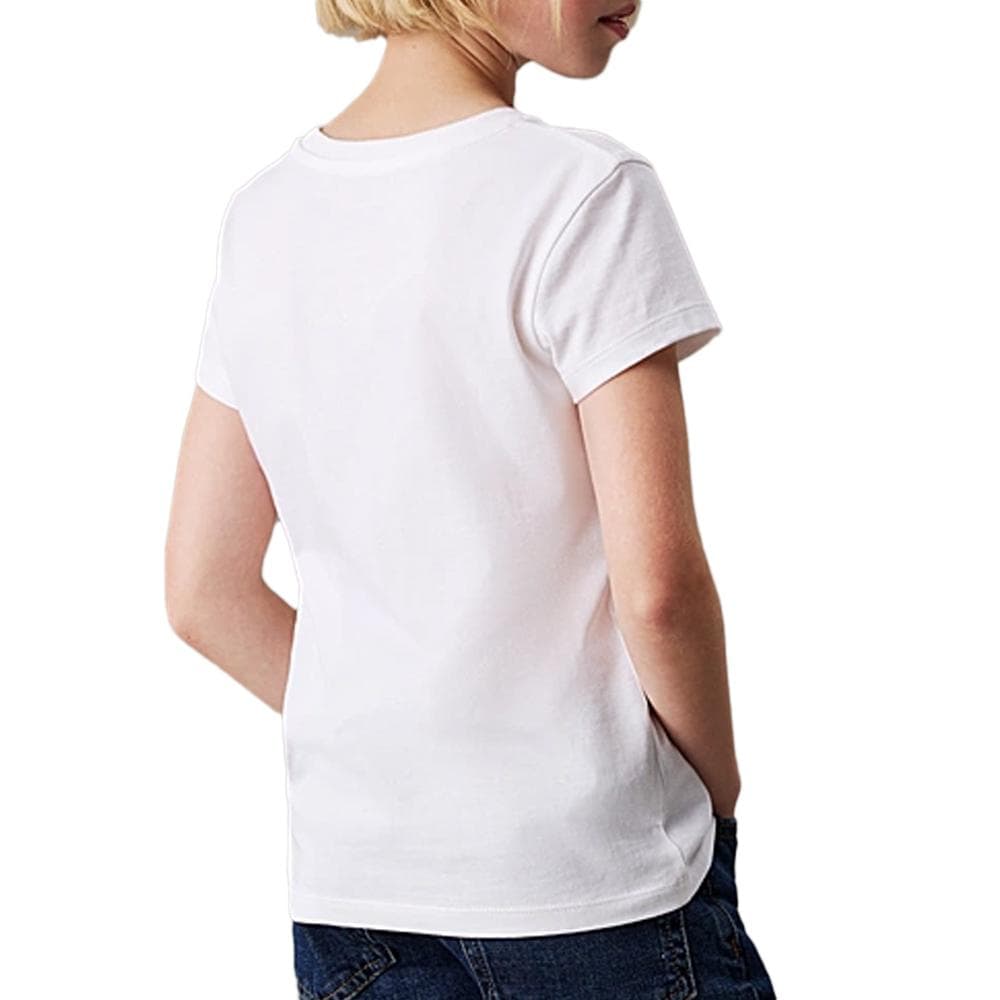 T-Shirt Blanc Fille Calvin Klein Jeans Script 2