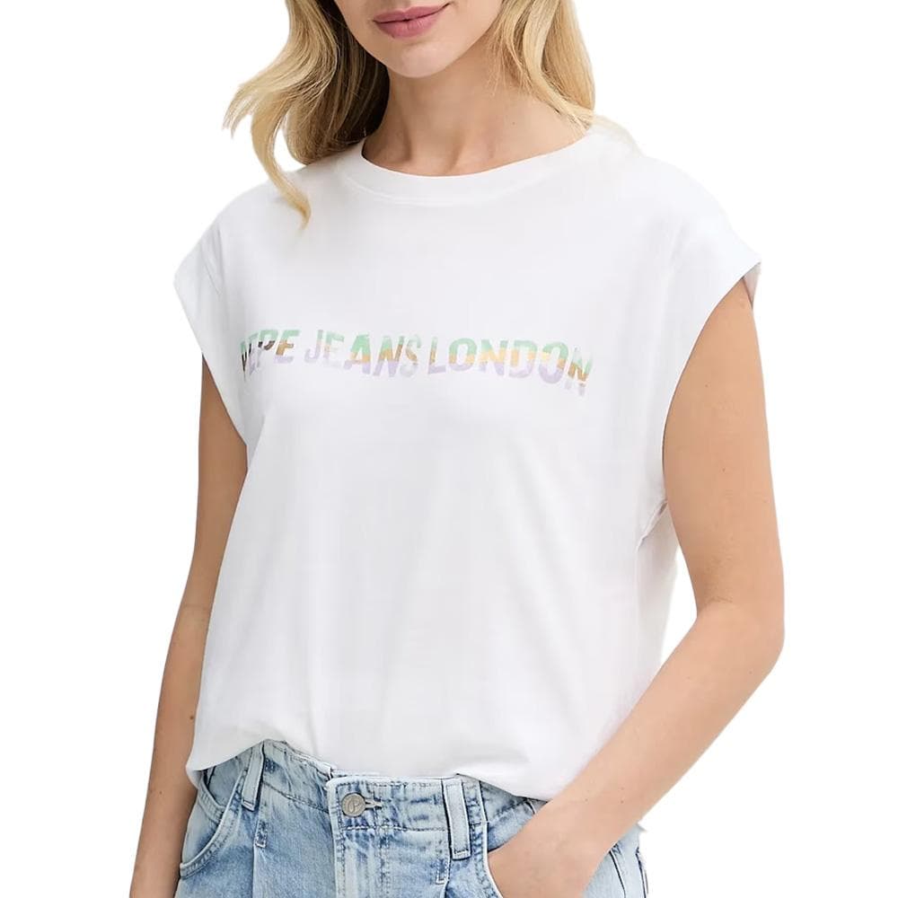 T-shirt Blanc Femme Pepe Jeans Aurore 1