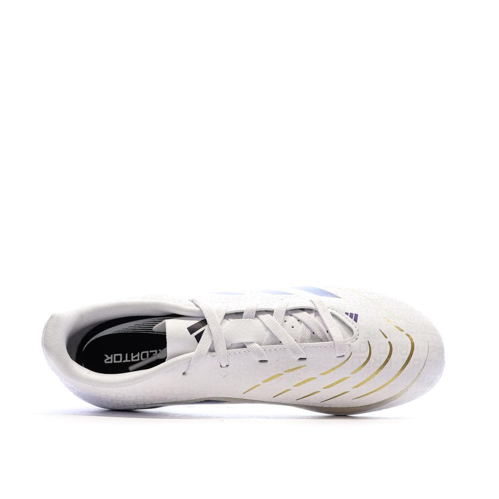 Chaussures de Foot Blanc/Doré Enfant Adidas Predator Club FG/MG J 4