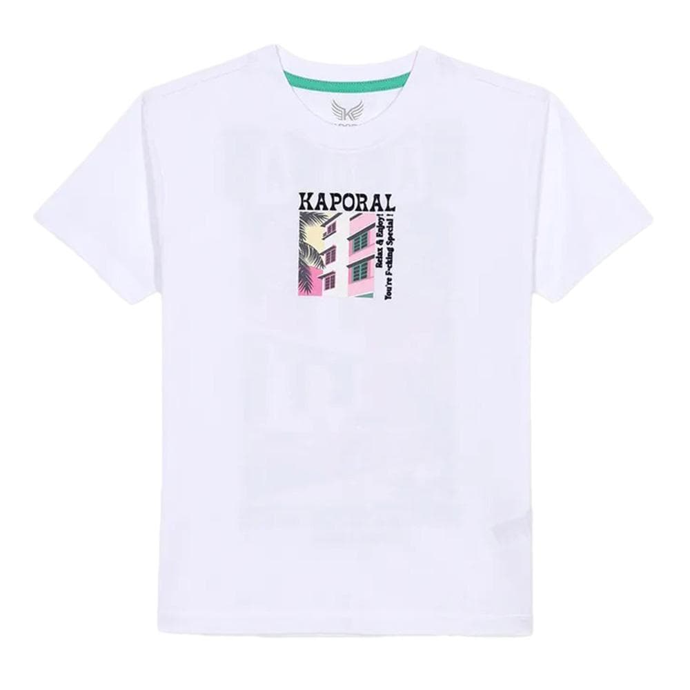 T-Shirt Blanc Garçon Kaporal Ostyn 1