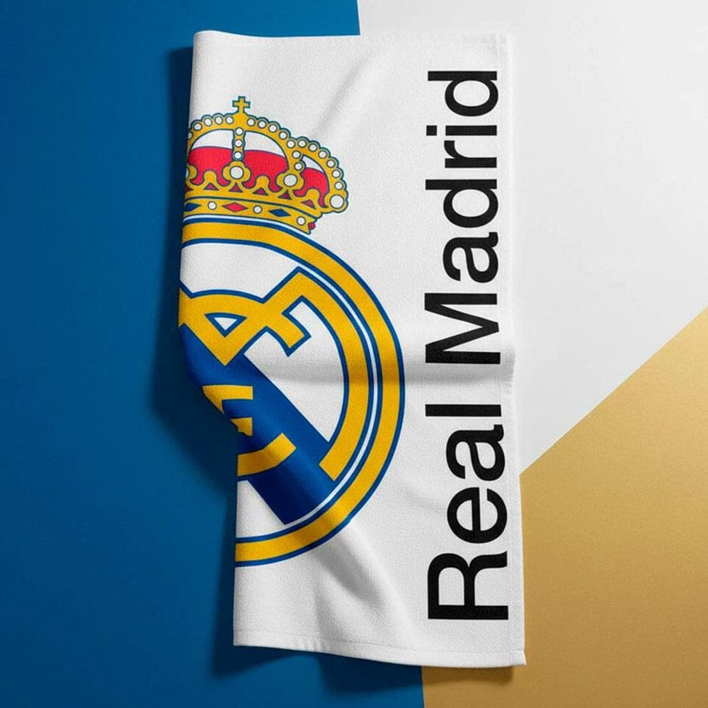 Real Madrid Serviette de Plage Blanche 90 x 180 cm 2