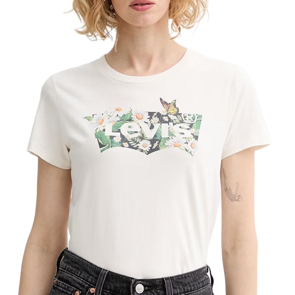 T-shirt Ecru Femme Levi's The Perfect 1
