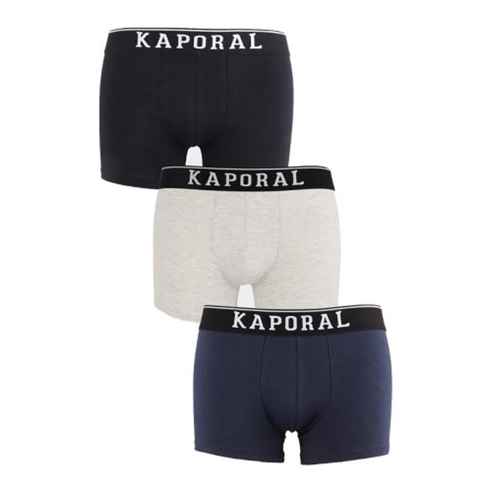 Lot x3 Boxers Noir/Gris/Marine homme Kaporal QUADMH 1