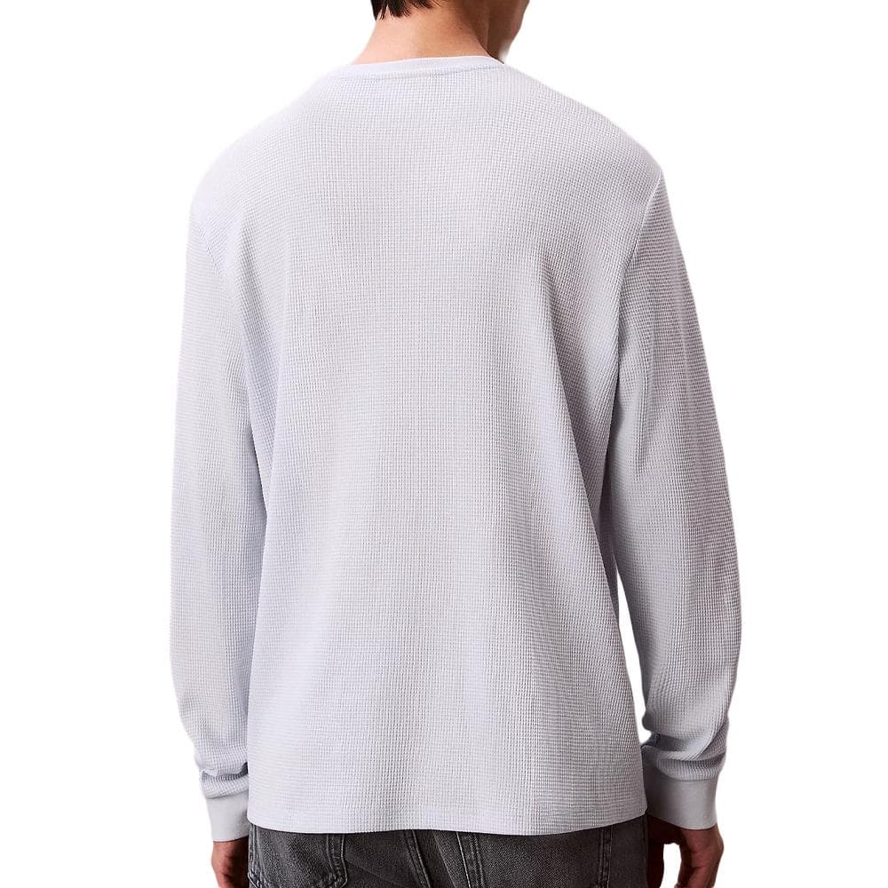 Sweat Blanc Homme Calvin Klein Jeans Waffle Badges 2