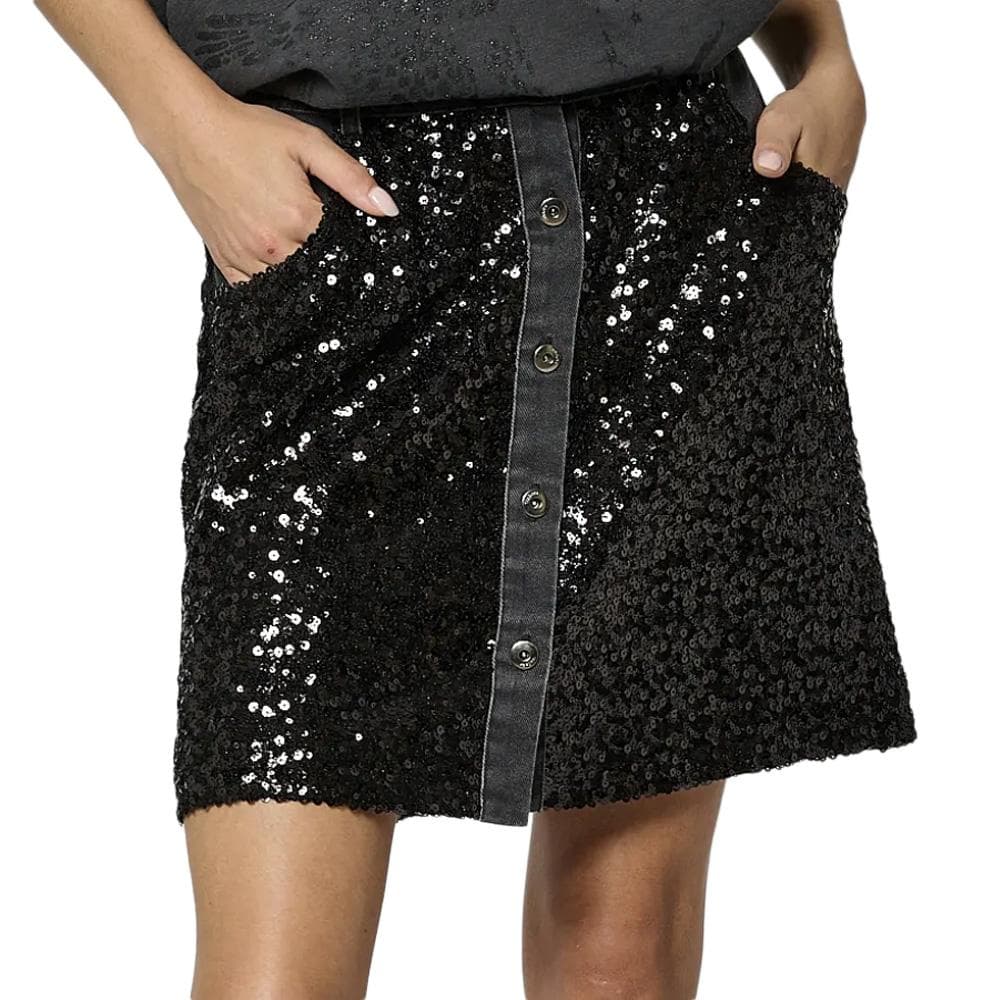 Jupe Noir à Sequins Femme Kaporal SUZON 1