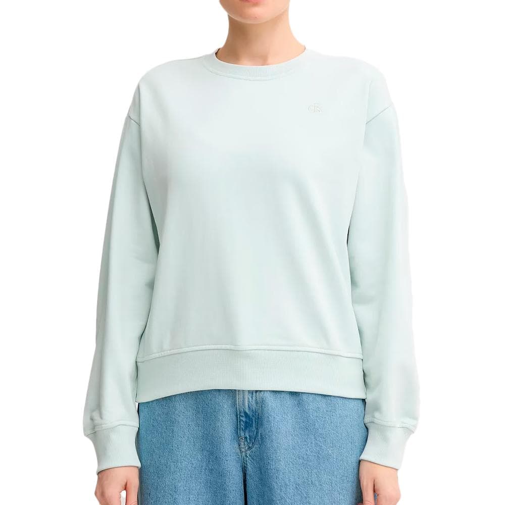 Sweat Bleu Femme Calvin Klein Jeans Archive Logo Fren 1