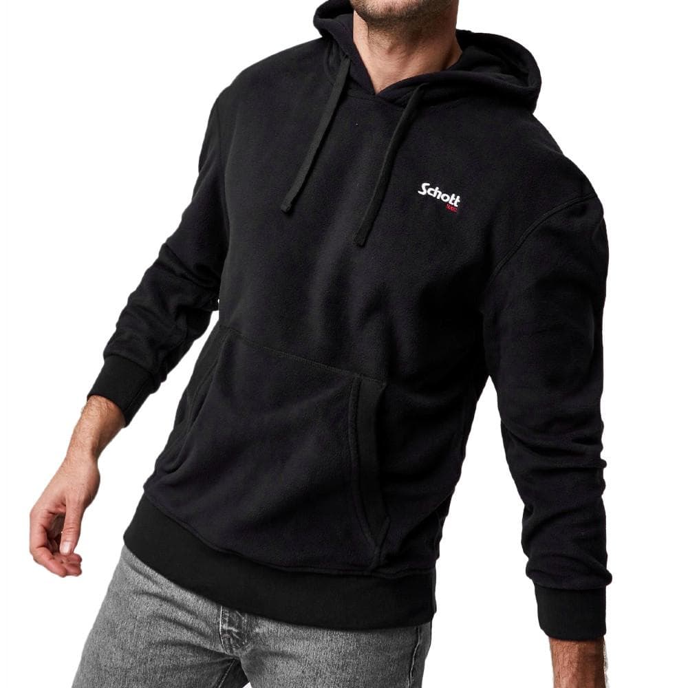 Sweat à capuche Noir Homme Schott Micro Polar 1