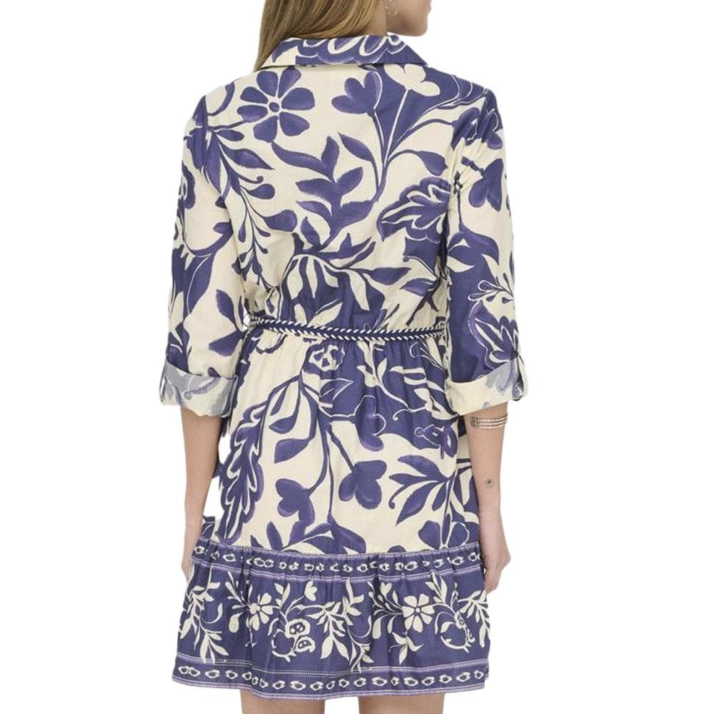 Robe Beige/Bleu Femme JDY Yanna 7/8 2