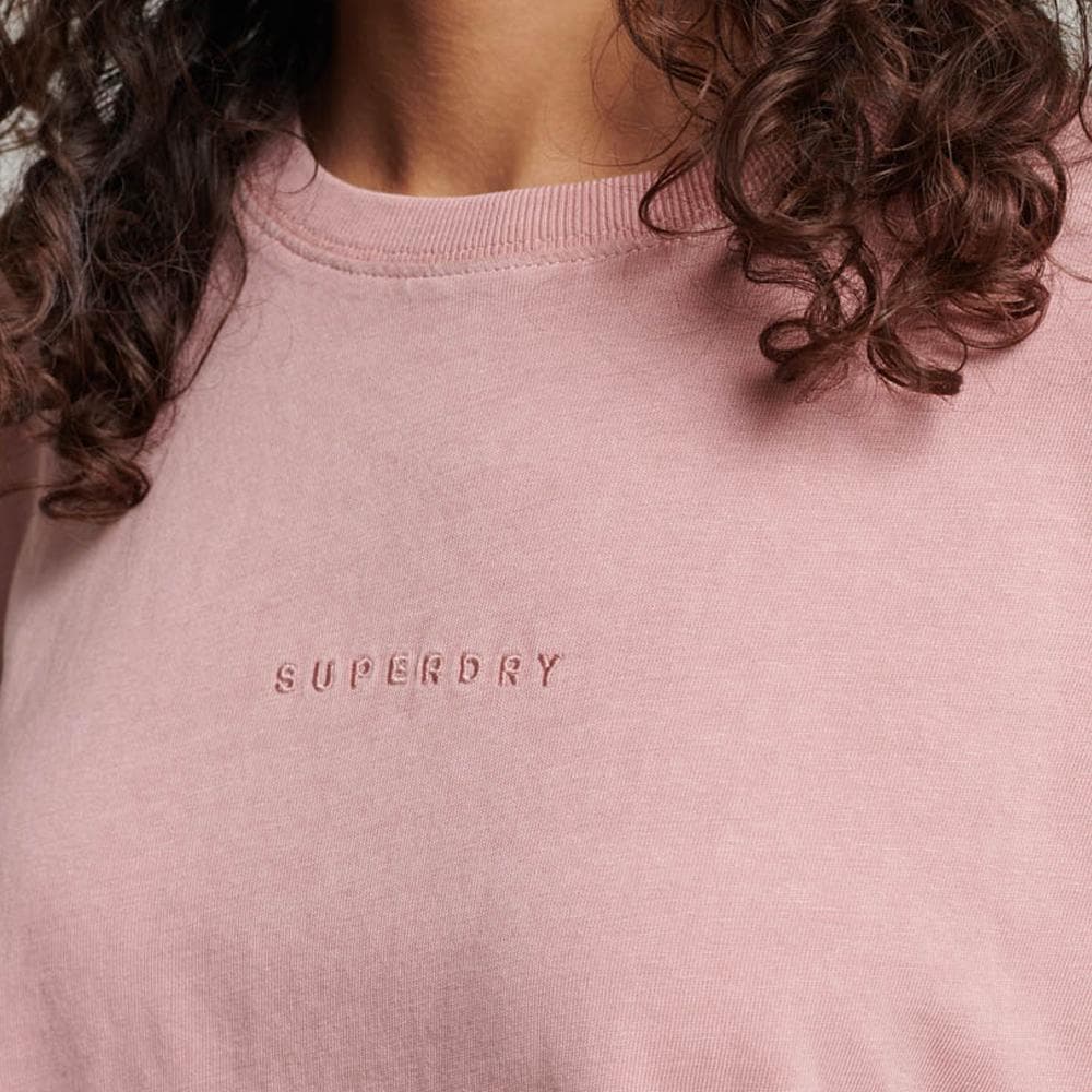 T-shirt Rose Femme Superdry Micro Logo 2