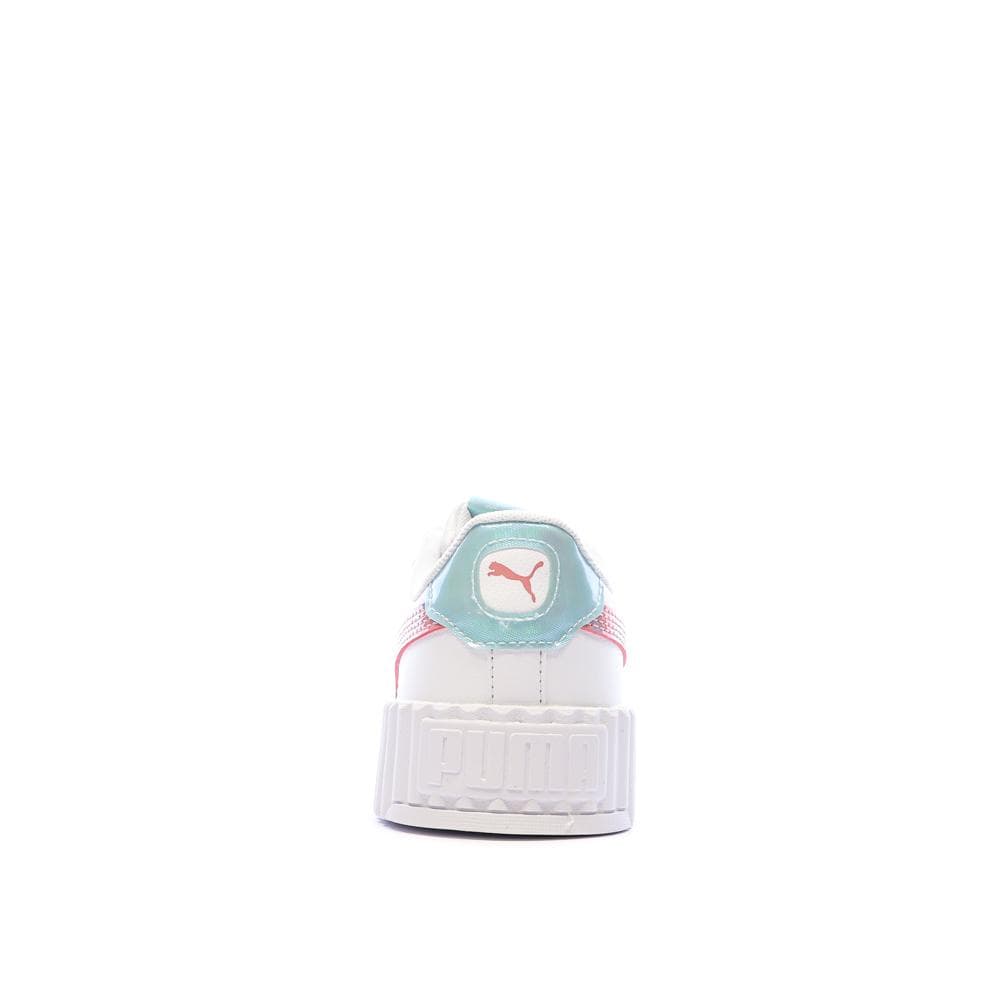 Baskets Blanche/Rose/Bleu Fille Puma Carina 5