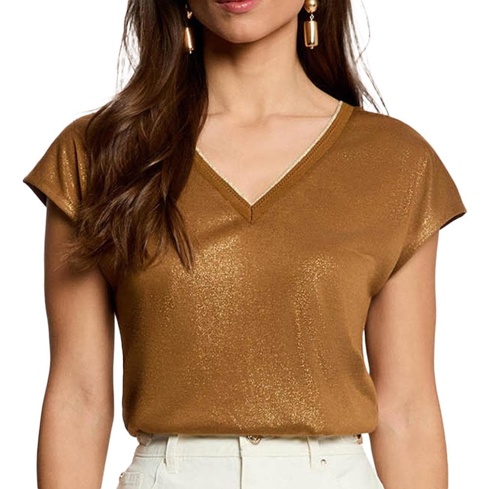 T-Shirt Marron Femme Morgan Fantaisie 1