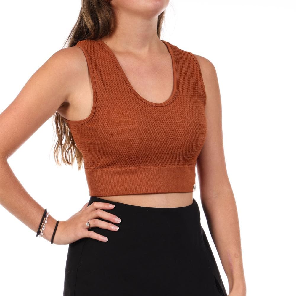 Brassière de Sport Marron Femme No Publik Iris Terre 1