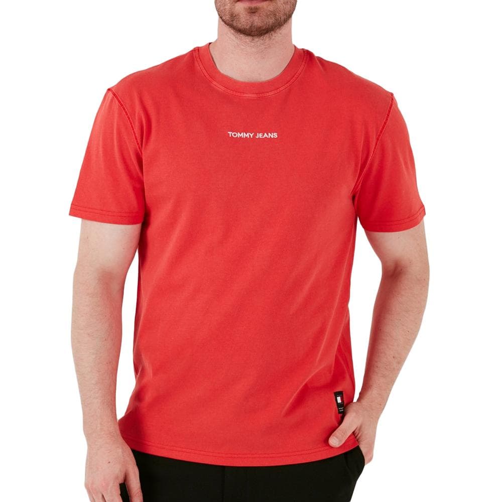 T-shirt Rouge Homme Tommy Jeans Reg Gd 1