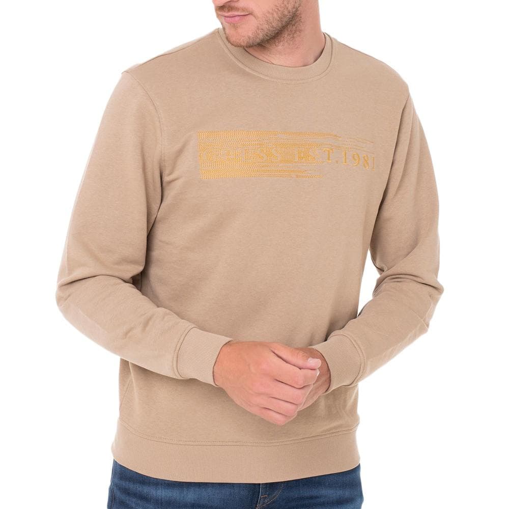 Sweat Beige Homme Guess Brode 1