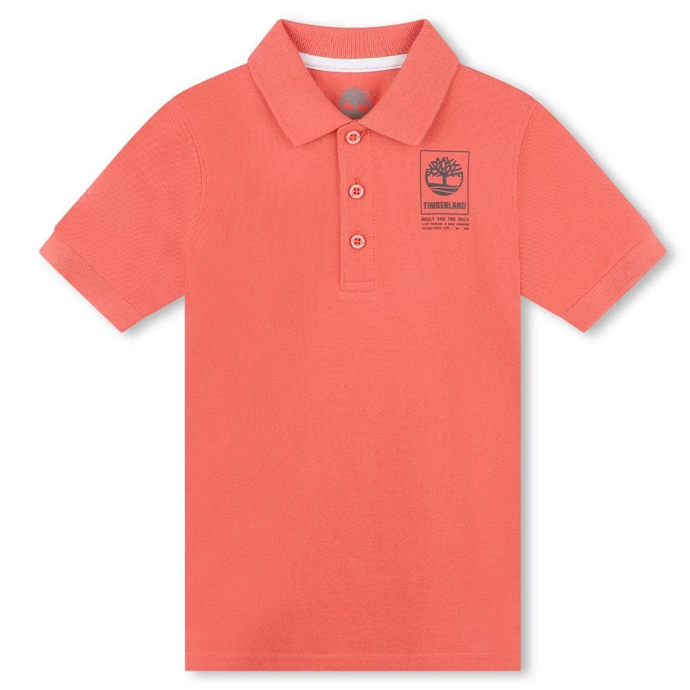 Polo Terracotta Garçon Timberland T60061 1