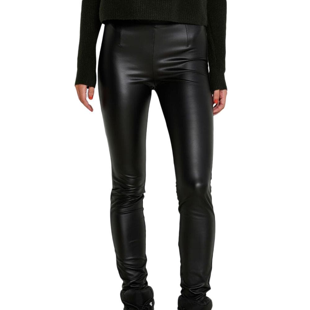 Pantalon Simili cuir Noir Femme Noisy May Coated 1