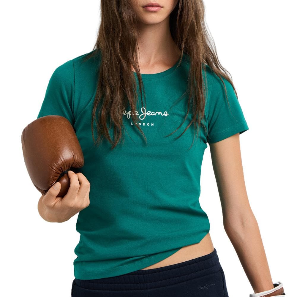 T-Shirt Vert Femme Pepe jeans Virginia 1