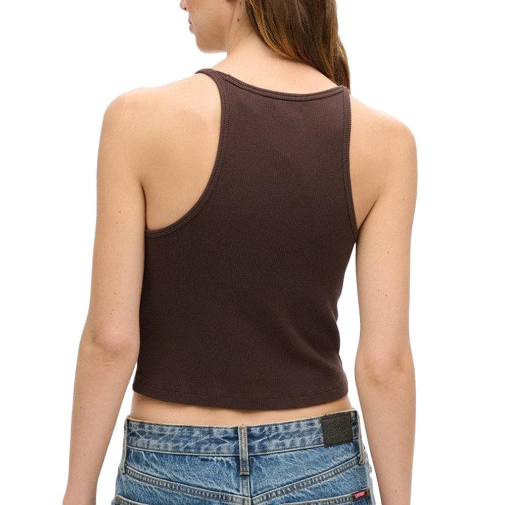 Débardeur Marron Femme Superdry Essential Racer Vest 2